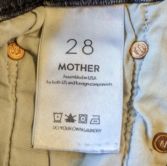 Mother The Looker Skinny Jeans In Grim Shadows Wash Size 28 Mid Rise 26" inseam - Picture 10 of 12